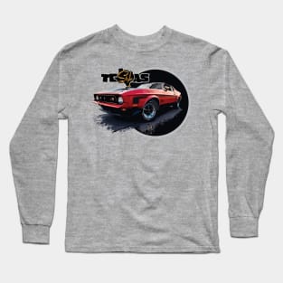 Texas Style Mustang Mach 1 Black Long Sleeve T-Shirt